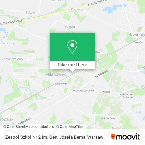 Zespół Szkół Nr 2 Im. Gen. Józefa Bema map