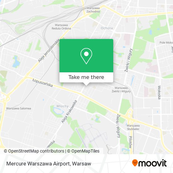 Mercure Warszawa Airport map