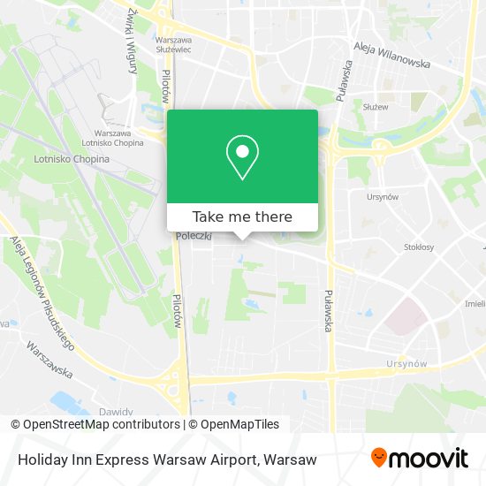 Holiday Inn Express Warsaw Airport map