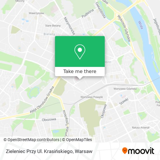 Zieleniec Przy Ul. Krasińskiego map