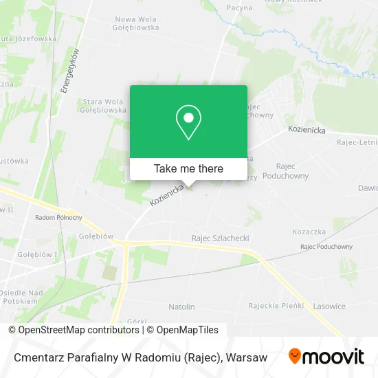 Карта Cmentarz Parafialny W Radomiu (Rajec)