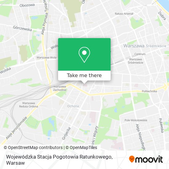 Карта Wojewódzka Stacja Pogotowia Ratunkowego