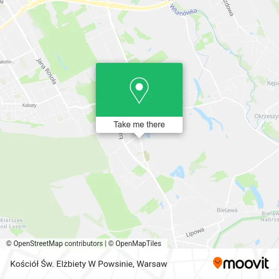 Kościół Św. Elżbiety W Powsinie map