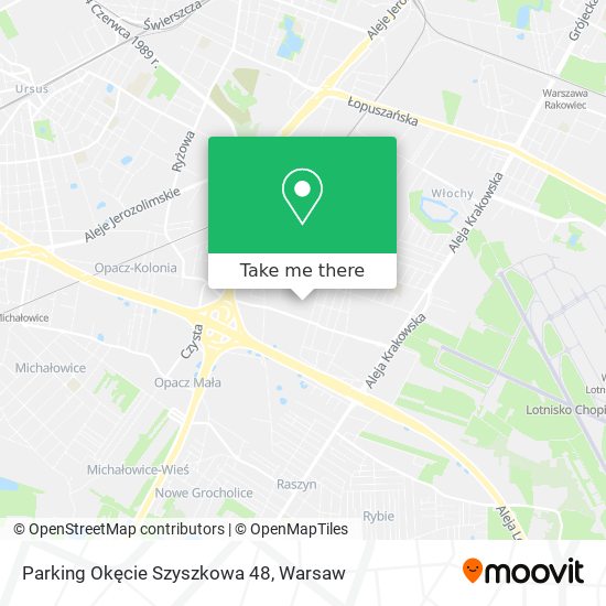 Parking Okęcie Szyszkowa 48 map