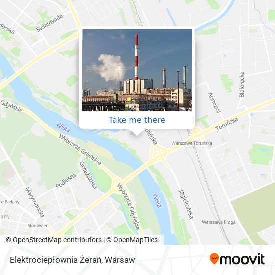 Elektrociepłownia Żerań map