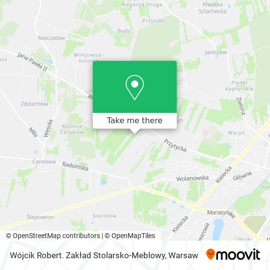 Wójcik Robert. Zakład Stolarsko-Meblowy map