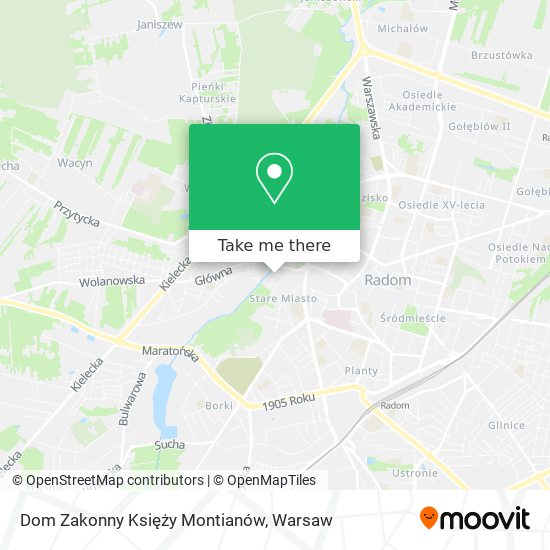 Dom Zakonny Księży Montianów map