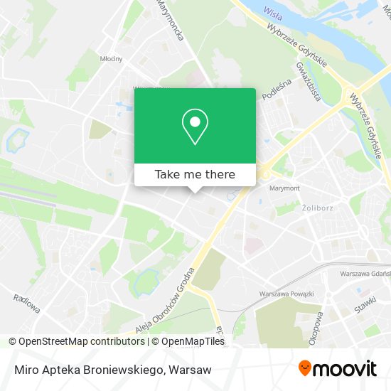 Miro Apteka Broniewskiego map