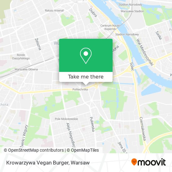 Krowarzywa Vegan Burger map