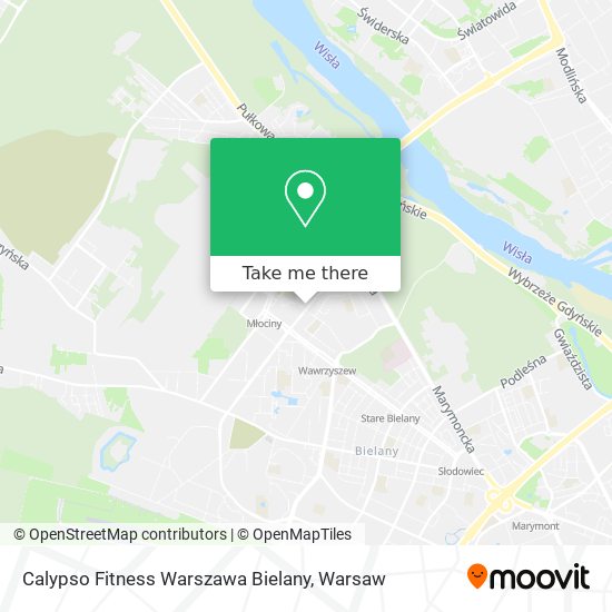 Calypso Fitness Warszawa Bielany map