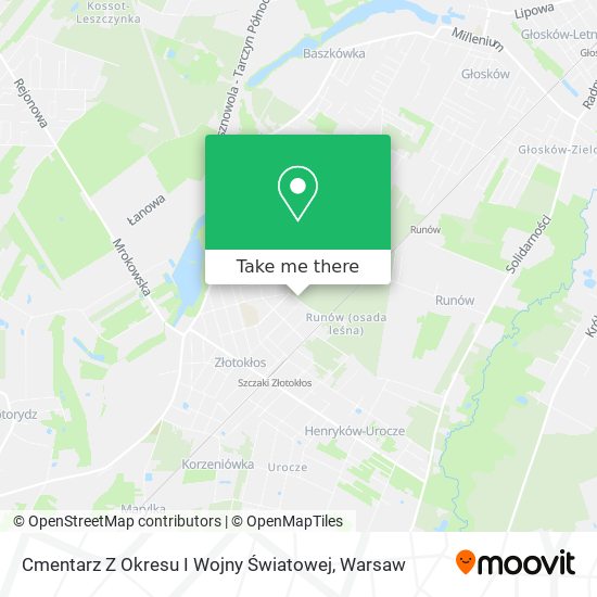 Cmentarz Z Okresu I Wojny Światowej map