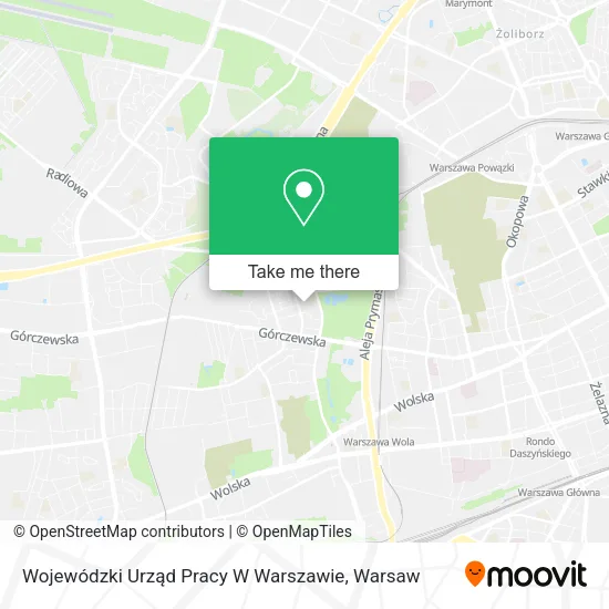 Wojewódzki Urząd Pracy W Warszawie map