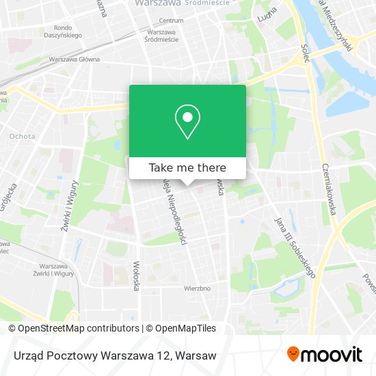 Urząd Pocztowy Warszawa 12 map