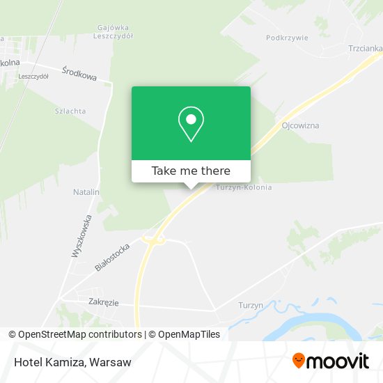 Hotel Kamiza map