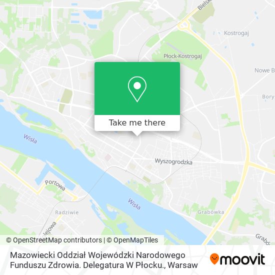 Mazowiecki Oddział Wojewódzki Narodowego Funduszu Zdrowia. Delegatura W Płocku. map