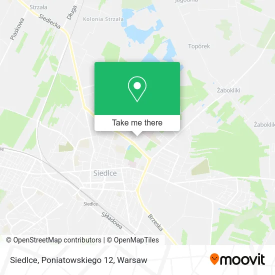 Siedlce, Poniatowskiego 12 map