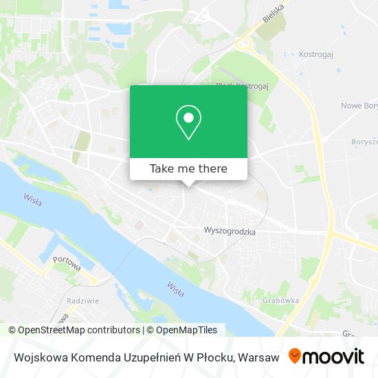 Wojskowa Komenda Uzupełnień W Płocku map