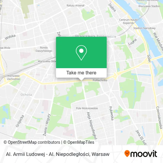Карта Al. Armii Ludowej - Al. Niepodległości