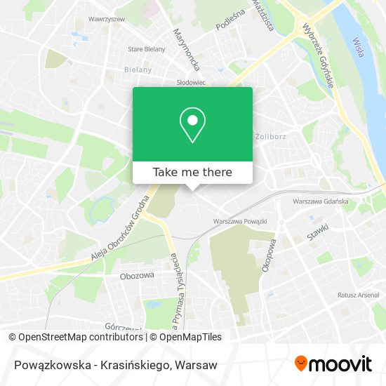 Powązkowska - Krasińskiego map