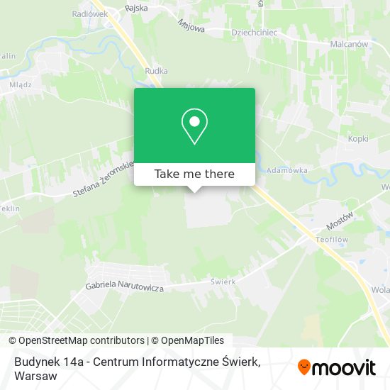 Budynek 14a - Centrum Informatyczne Świerk map