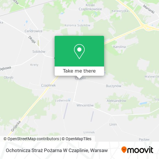 Ochotnicza Straż Pożarna W Czaplinie map