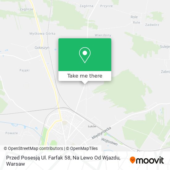 Przed Posesją Ul. Farfak 58, Na Lewo Od Wjazdu map