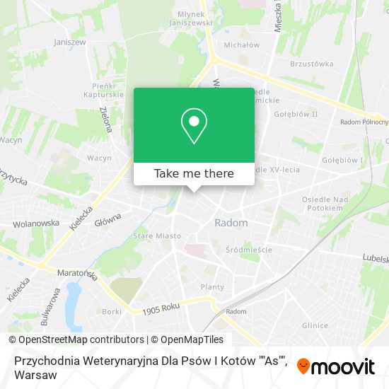 Przychodnia Weterynaryjna Dla Psów I Kotów ""As"" map