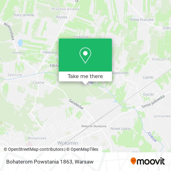 Bohaterom Powstania 1863 map