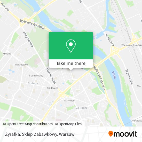 Żyrafka. Sklep Zabawkowy map