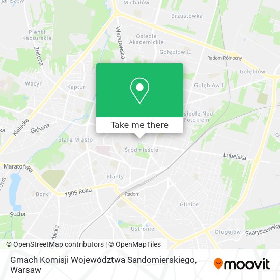 Gmach Komisji Województwa Sandomierskiego map