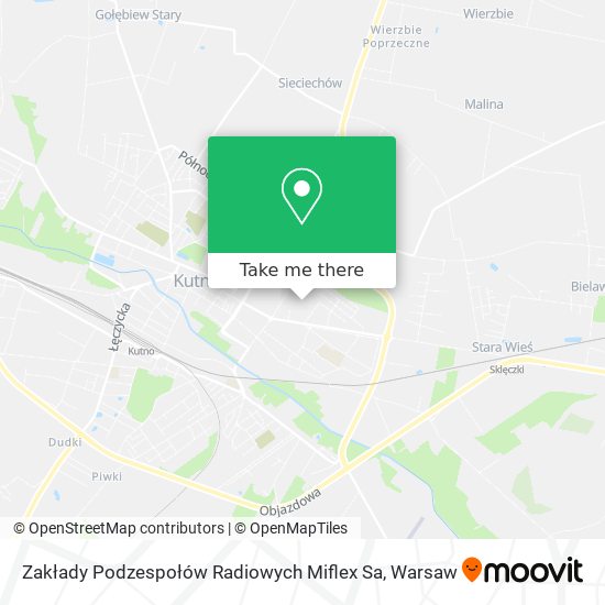 Zakłady Podzespołów Radiowych Miflex Sa map