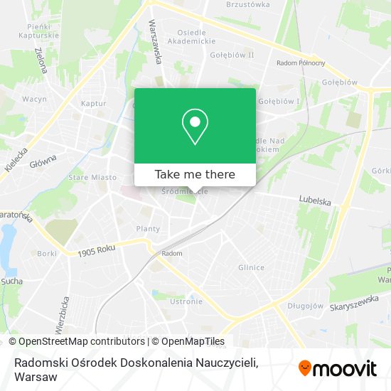 Radomski Ośrodek Doskonalenia Nauczycieli map