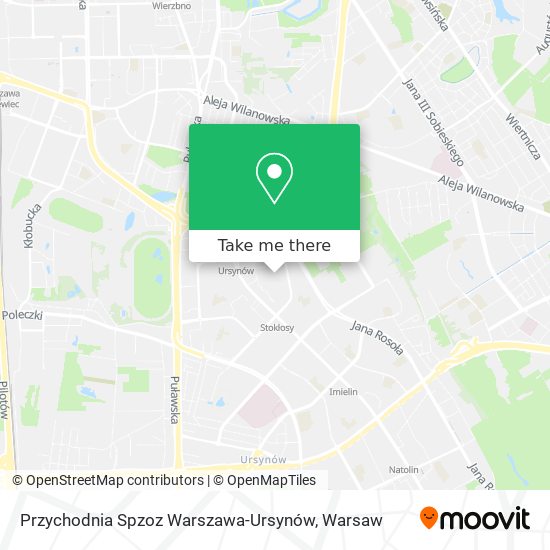 Przychodnia Spzoz Warszawa-Ursynów map