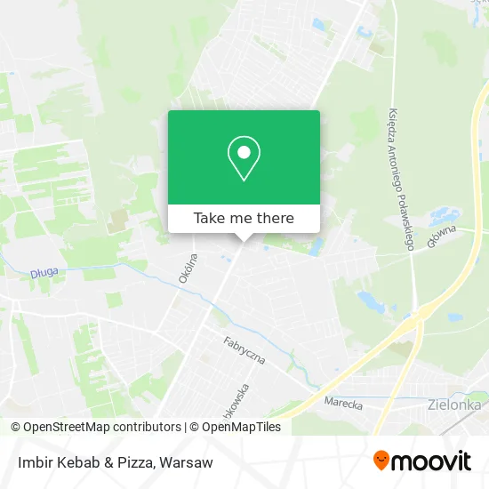 Карта Imbir Kebab & Pizza