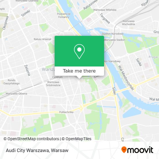 Audi City Warszawa map