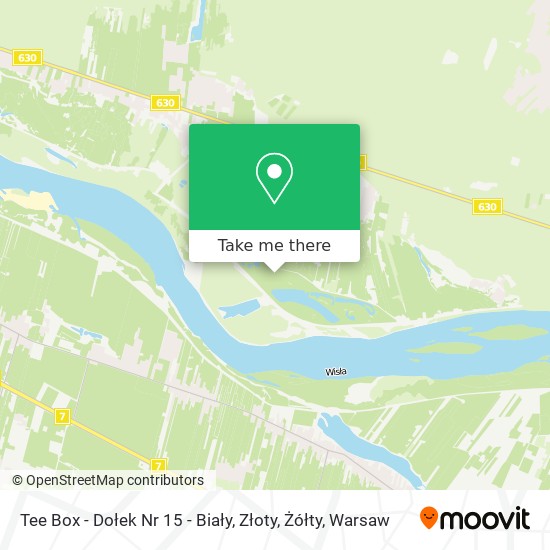 Tee Box - Dołek Nr 15 - Biały, Złoty, Żółty map