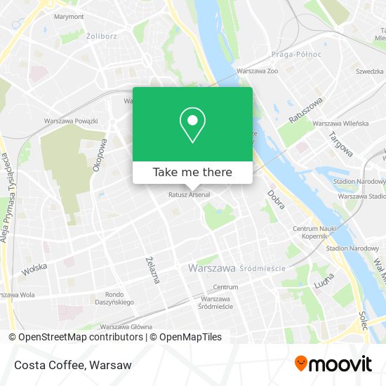 Costa Coffee map