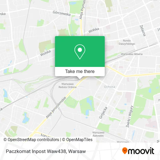Paczkomat Inpost Waw438 map