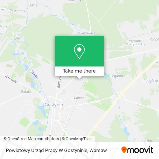 Powiatowy Urząd Pracy W Gostyninie map