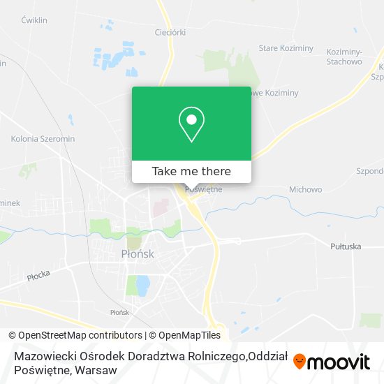 Mazowiecki Ośrodek Doradztwa Rolniczego,Oddział Poświętne map