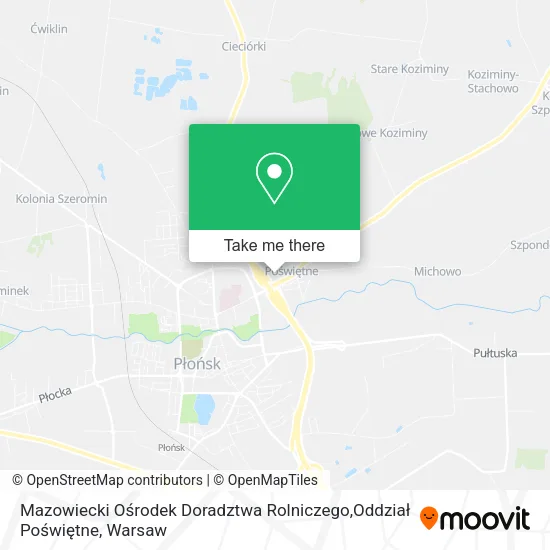 Mazowiecki Ośrodek Doradztwa Rolniczego,Oddział Poświętne map