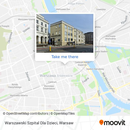 Warszawski Szpital Dla Dzieci map