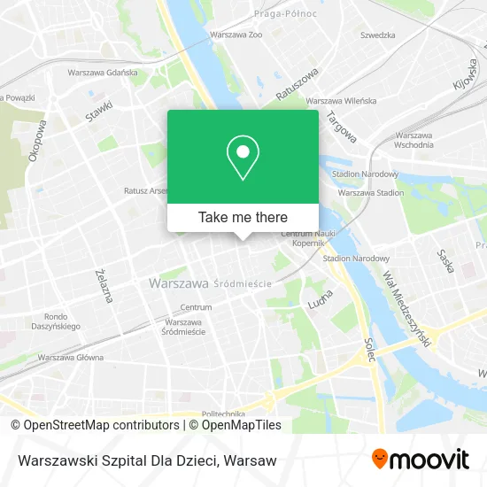 Warszawski Szpital Dla Dzieci map