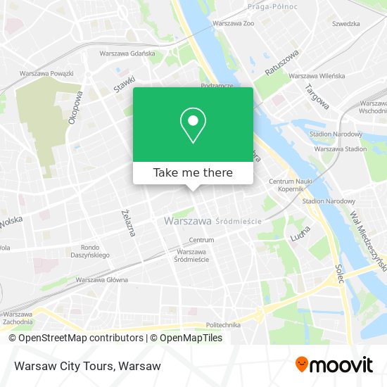 Карта Warsaw City Tours