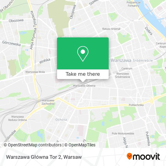 Warszawa Główna Tor 2 map