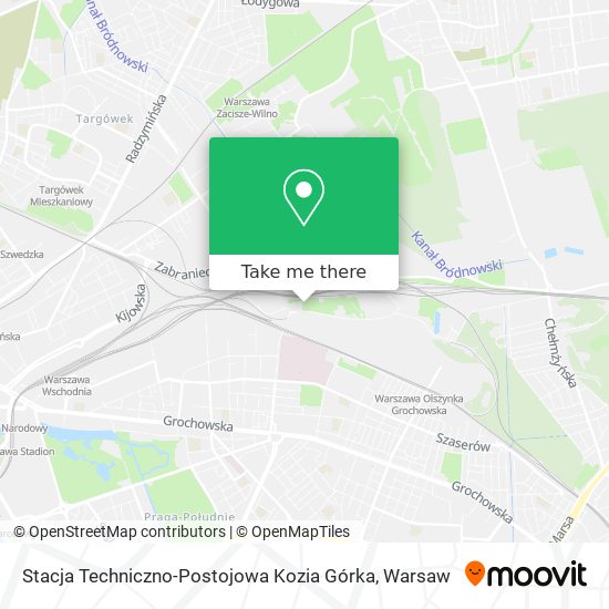 Stacja Techniczno-Postojowa Kozia Górka map