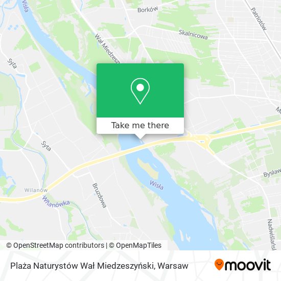 Plaża Naturystów Wał Miedzeszyński map