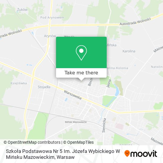 Szkoła Podstawowa Nr 5 Im. Józefa Wybickiego W Mińsku Mazowieckim map