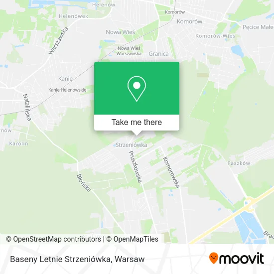 Baseny Letnie Strzeniówka map