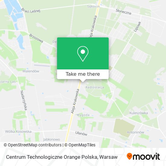 Centrum Technologiczne Orange Polska map